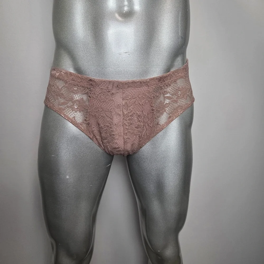 Cosabella‎ Never Say Never Mens Lace Briefs Taupe Floral Low Rise Underwear NEW